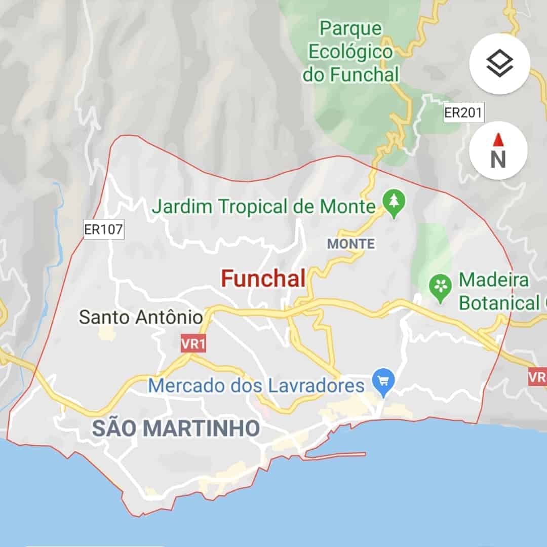 Pick-up & drop-off areas. Funchal. By Google Maps. Pico Transfers. Pico Do Arieiro. Pico Ruivo.